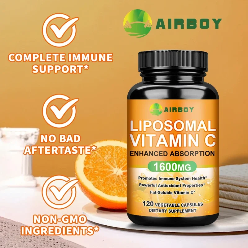 Liposomal Vitamin C 1600mg - Promotes Collagen Production, Immune Support, Powerful Antioxidant - Image 3