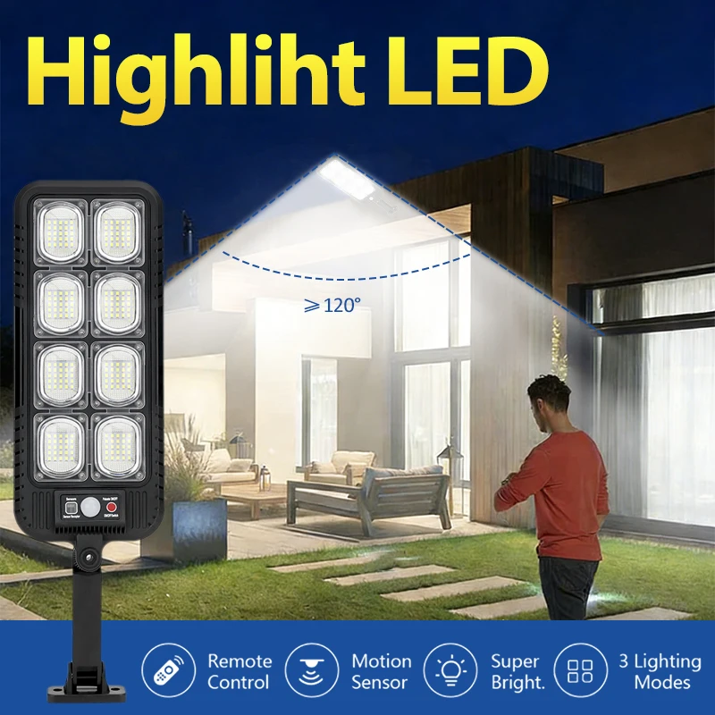 FAMCDC Solar Lights Wall Lamp With Motion Sensor Outdoor Waterproof Lamp for Garden Courtyard Backyard Pathway Street Light - Image 2