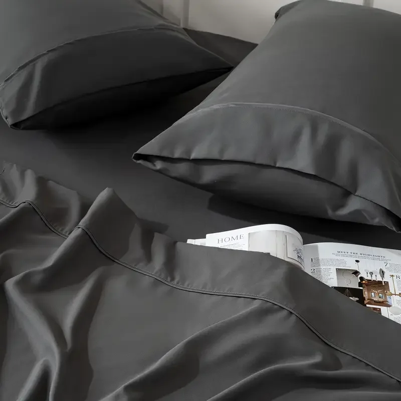 4pcs/6pcs Bamboo Cooling Queen Size Sheet Set - Children Bedding, Breathable And Comfortable - Fit for Hot Sleepers - Image 2