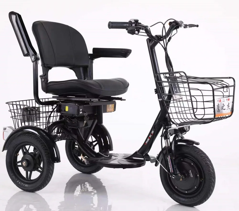 China Wholesale 3 Wheel Elderly Folding Mobility Electric Scooters with Seat Electric City Bike - Image 3