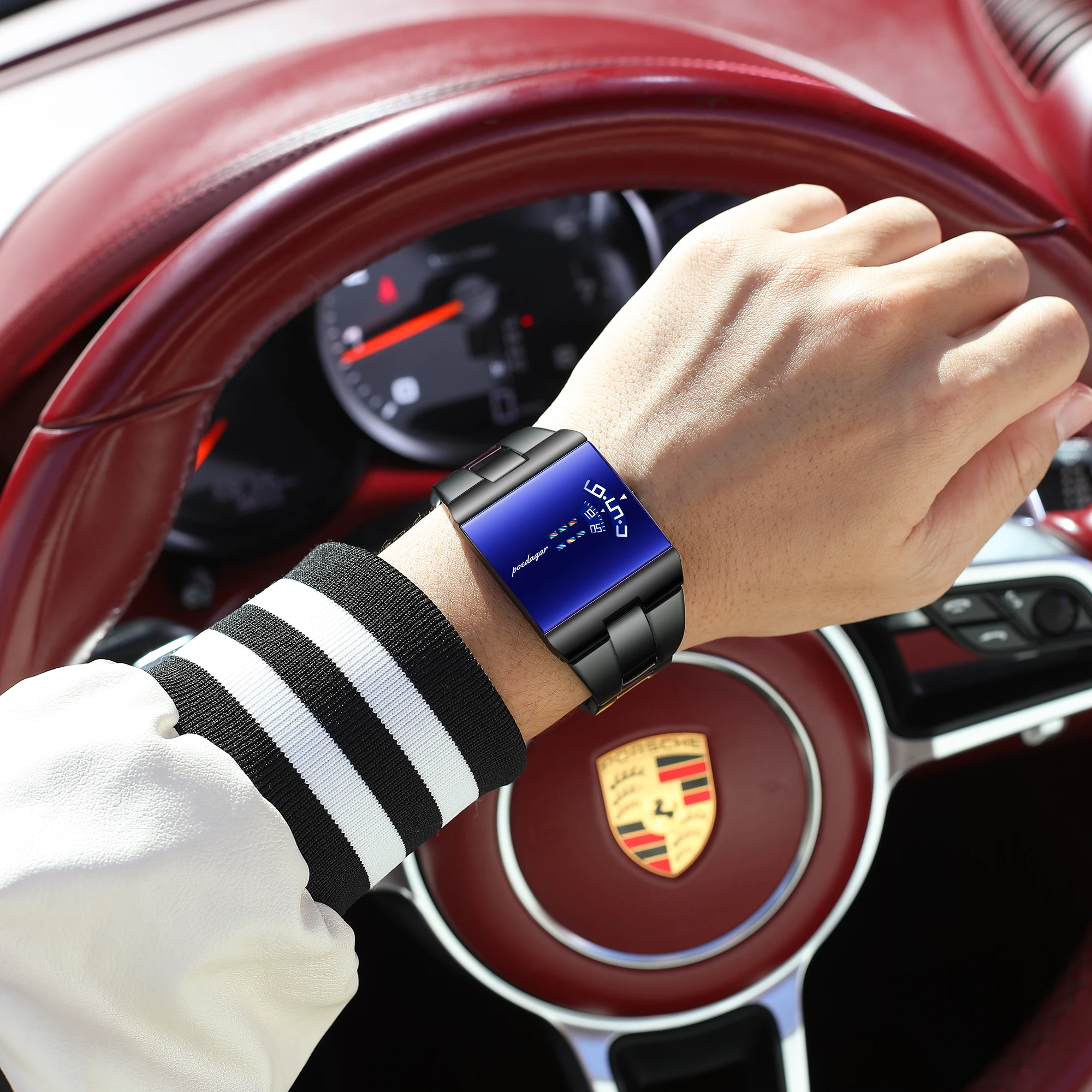 POEDAGAR Top Unique Men Clock Waterproof Fashion Casual Man Wristwatch Stainless Steel Original Sport Quartz Men's Watches Reloj - Image 4