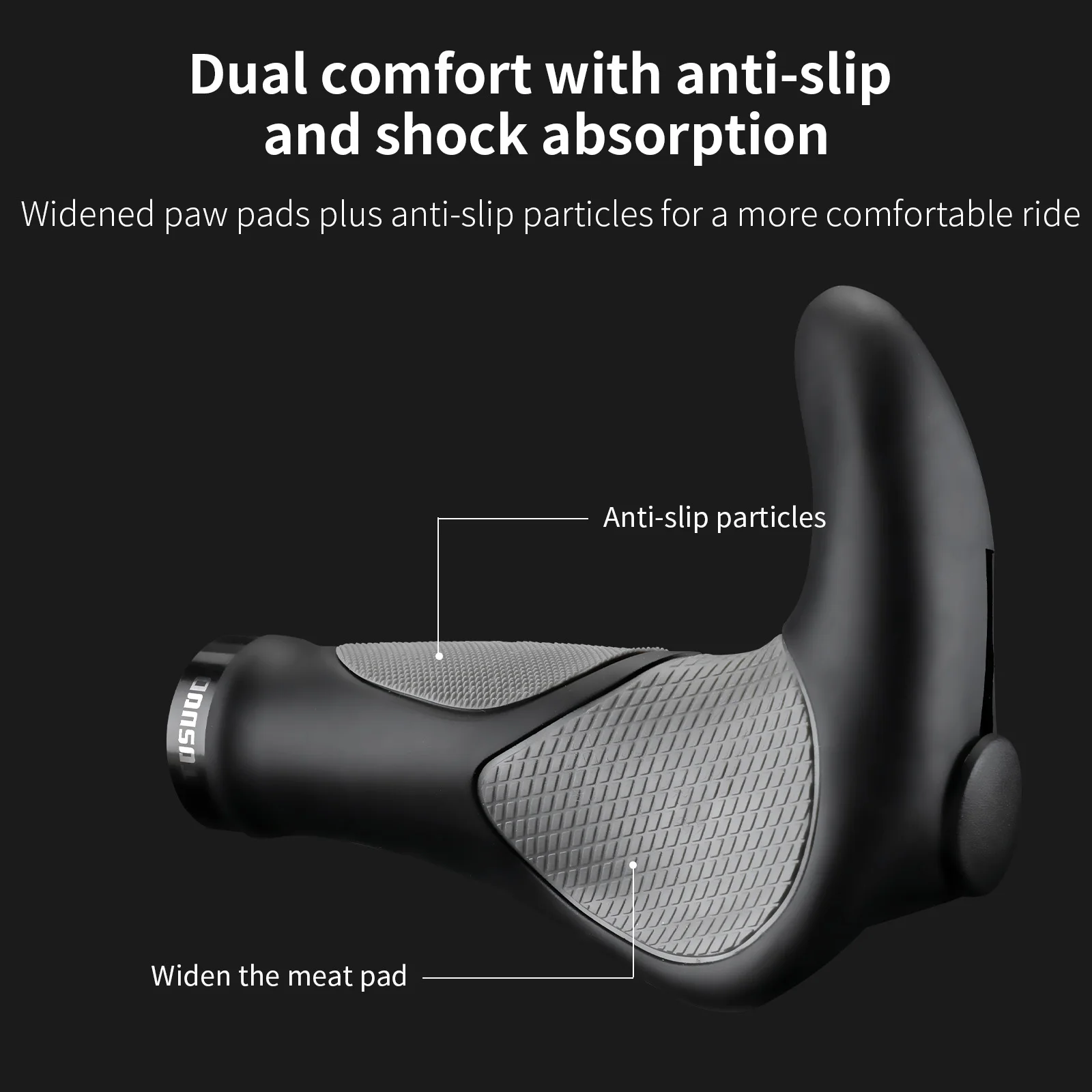 TOSUOD Bicycle Handlebar Grips Ergonomic Design Bionic Gecko Palm Texture Non-Slip Shock-Absorbing Bike Handlebar Grips Cycling Accessories - Image 4