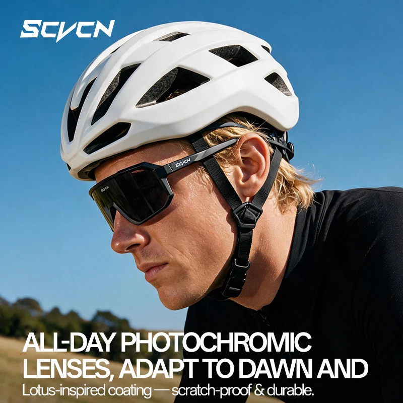 5PACK SCVCN Outdoor Photochromic Cycling Sunglasses MTB Bike Cycling Goggles Men Women Bicycle Sports Hiking Eyewear UV400 Pickleball - Image 3