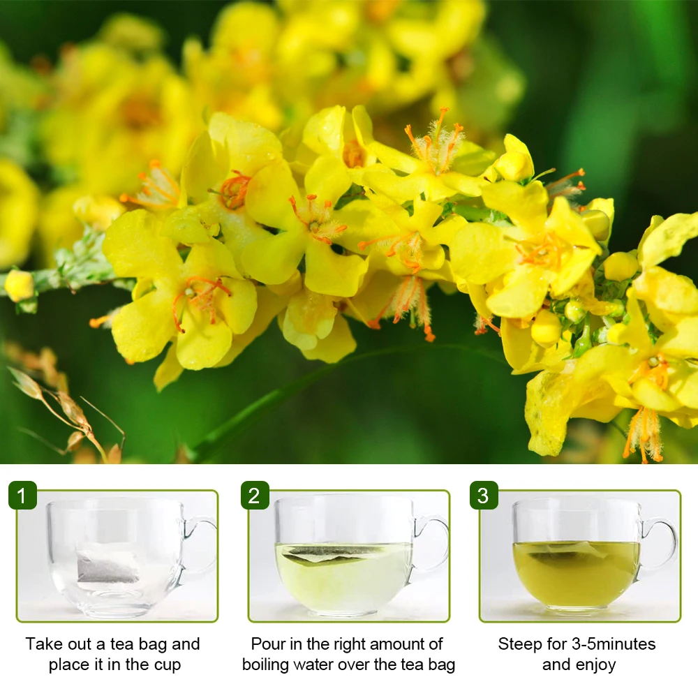GPGP Greenpeople Herbal Mullein Leaf Drink for Lung Cleansing Unobstructed Breathing Relieve Cough Detoxification Health Care - Image 6