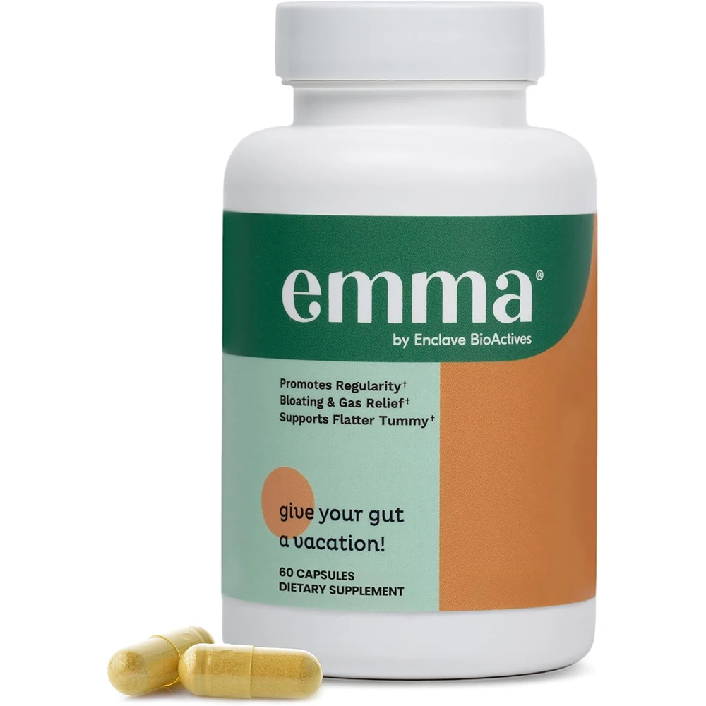 Emma Gut Health Relief Supplement for women and men, Gut and Digestive support capsules for constipation, bloating & gas relief