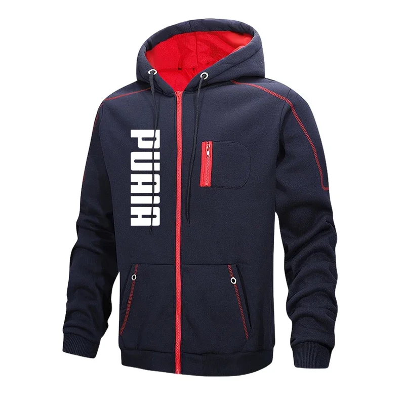 2026 Men's Jacket Coats Casual Zipper Hoodie Autumu Winter Male Sweatshirt Jackets Athlete Running Hiking Sportswear Hoodies - Image 4