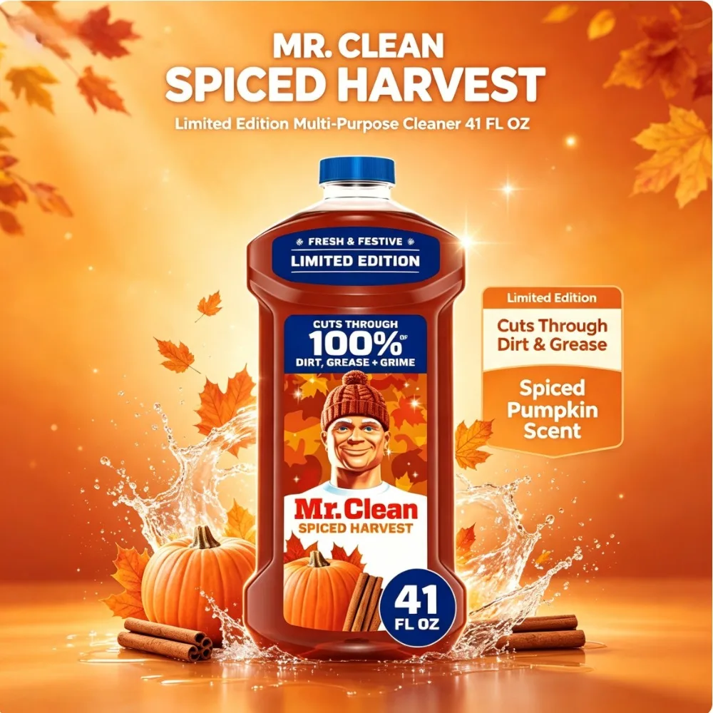 Multi‑Surface All Purpose Cleaner Liquid, Floor Mop Soap for Household Hard Floors, Warm Spiced Harvest Pumpkin Fragrance, 41 fl oz
