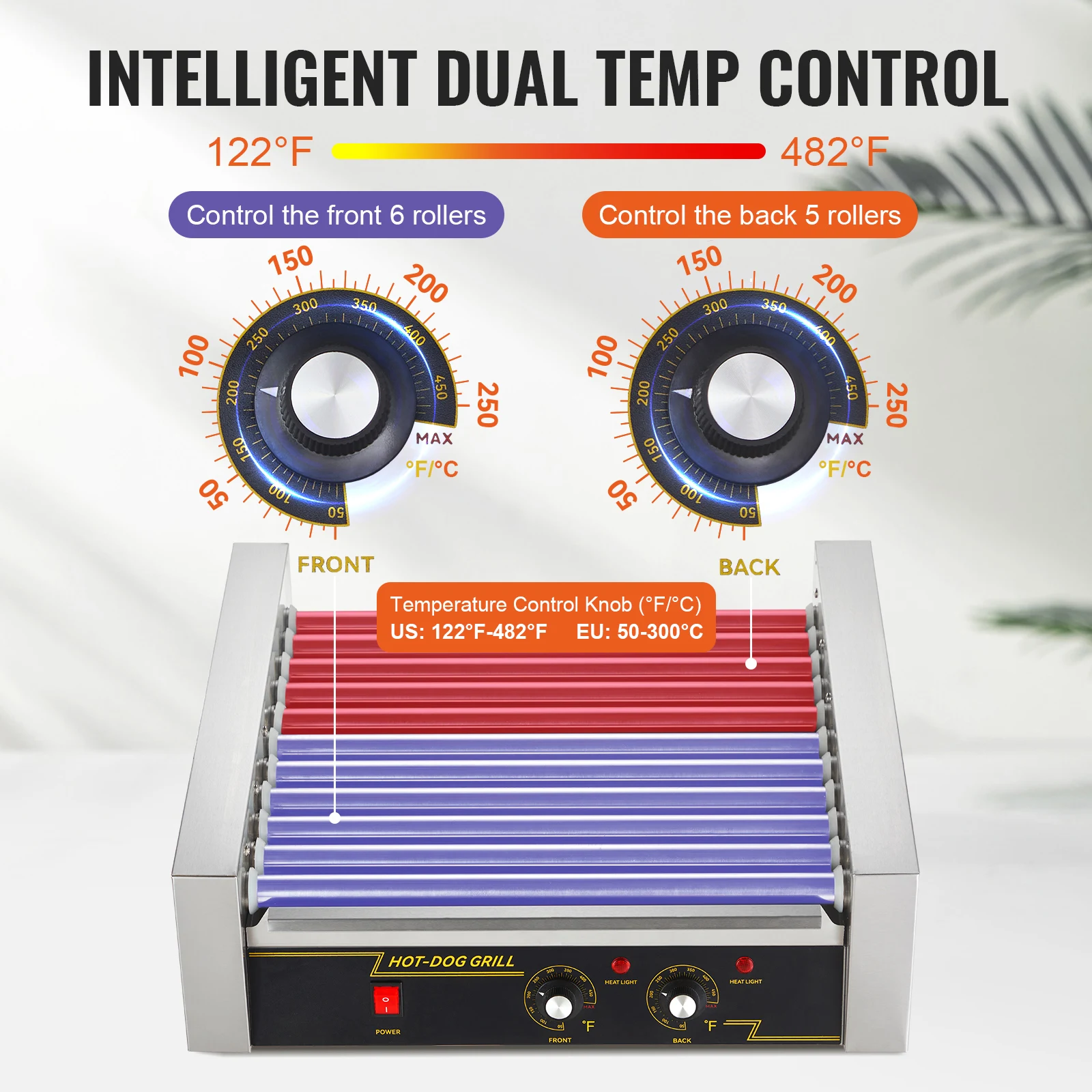 SucceBuy 5/7/11 Commercial Hot Dog Roller Electric Sausage Maker Barbecue Grill Machine for Camping Party Home Appliance 110V - Image 3