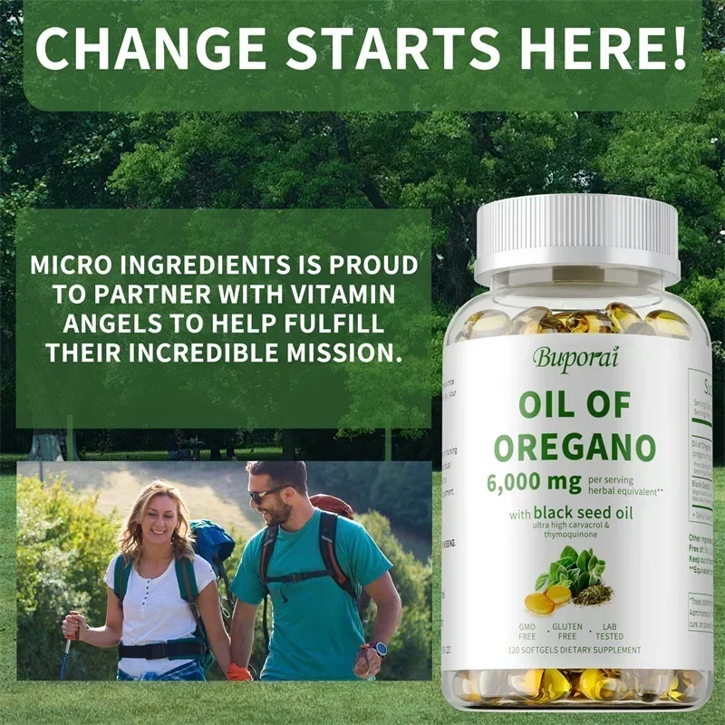 Oil of Oregano Capsules - with Black Seed Oil Strength For Gut Health, Digestive Health, Immune Support - Image 6