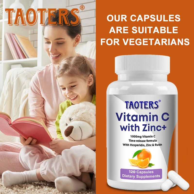 Organic Vitamin C Capsule 1000 Mg, Contains Hesperidin, Zinc and Rutin, Strengthens Immunity, Anti-oxidation, Beauty and Health - Image 5