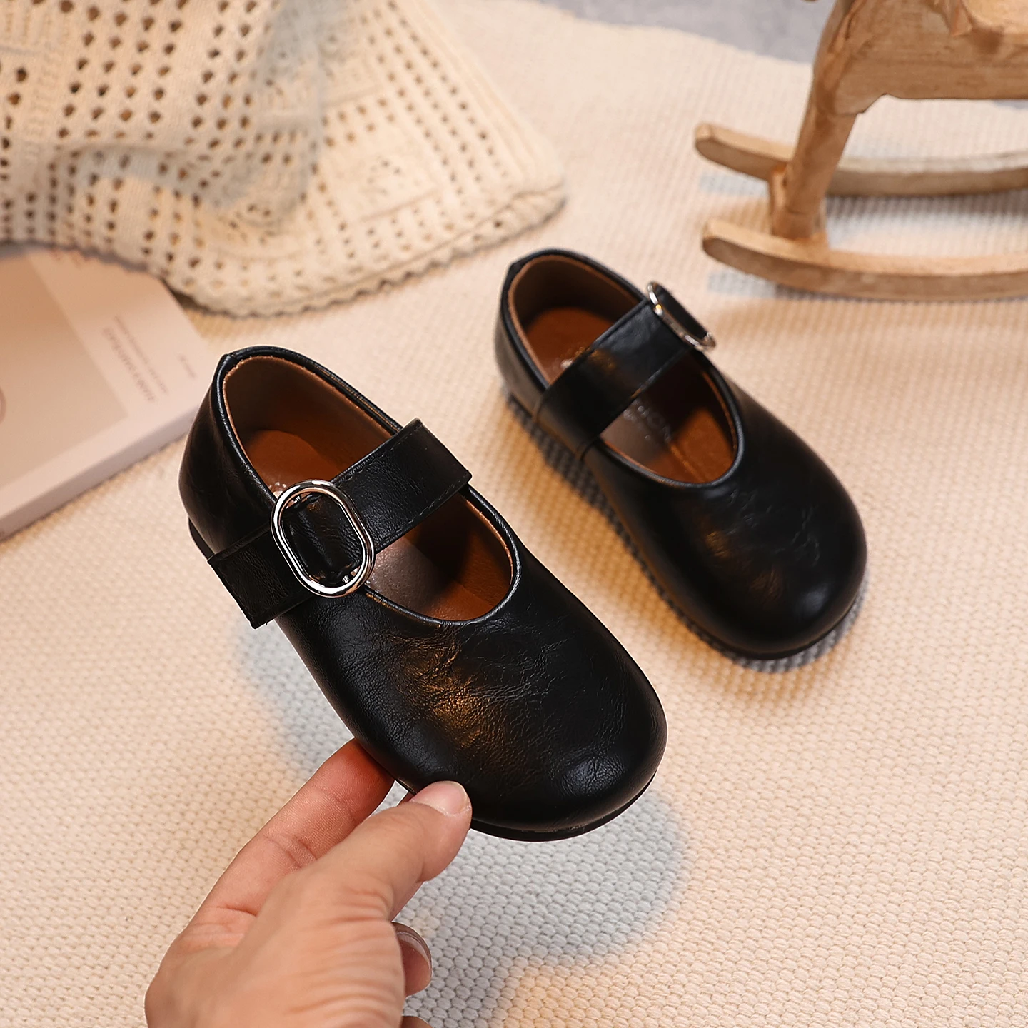 Girls Leather Shoes for Toddlers 2026 New Autumn Students Ballet Flats Soft Sole Simple Princess Kids School Dance Party Flats - Image 5
