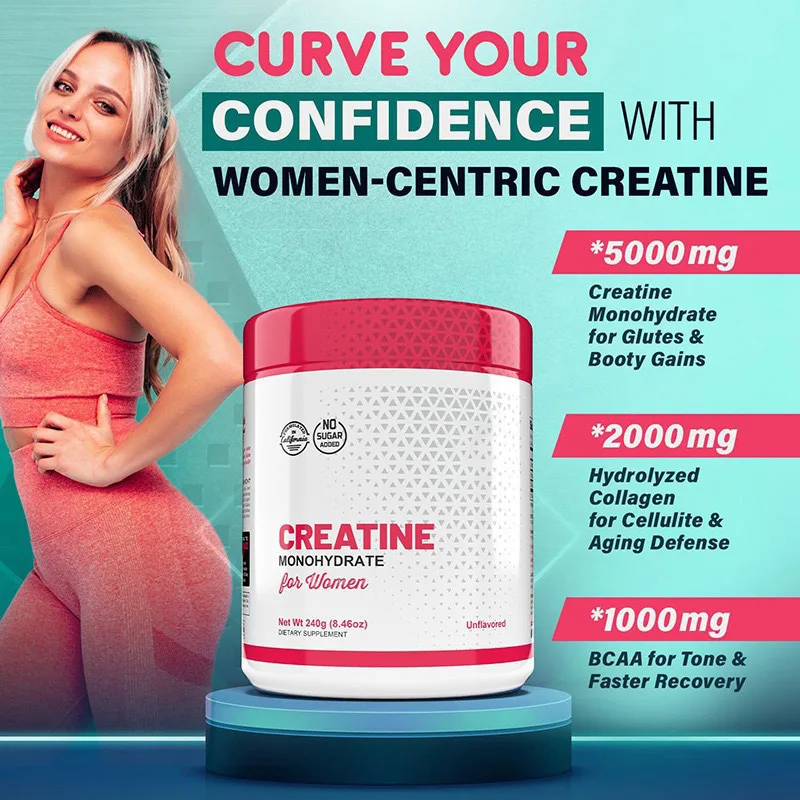 Creatine Powder--Monohydrate Powder with Collagen & BCAA -Unflavored Supplement,daily Sports Nutrition Supplement