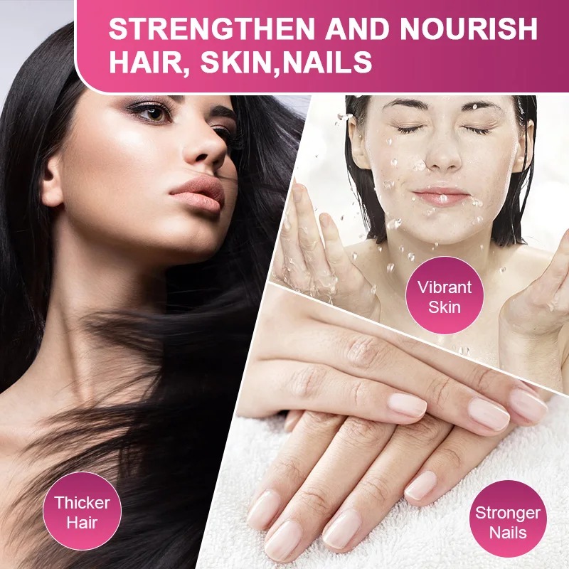 Powerful Hydrolyzed Collagen Capsules with Hyaluronic Acid Antioxidant Skin Hair Nails Health With Vitamins&Minerals - Image 6