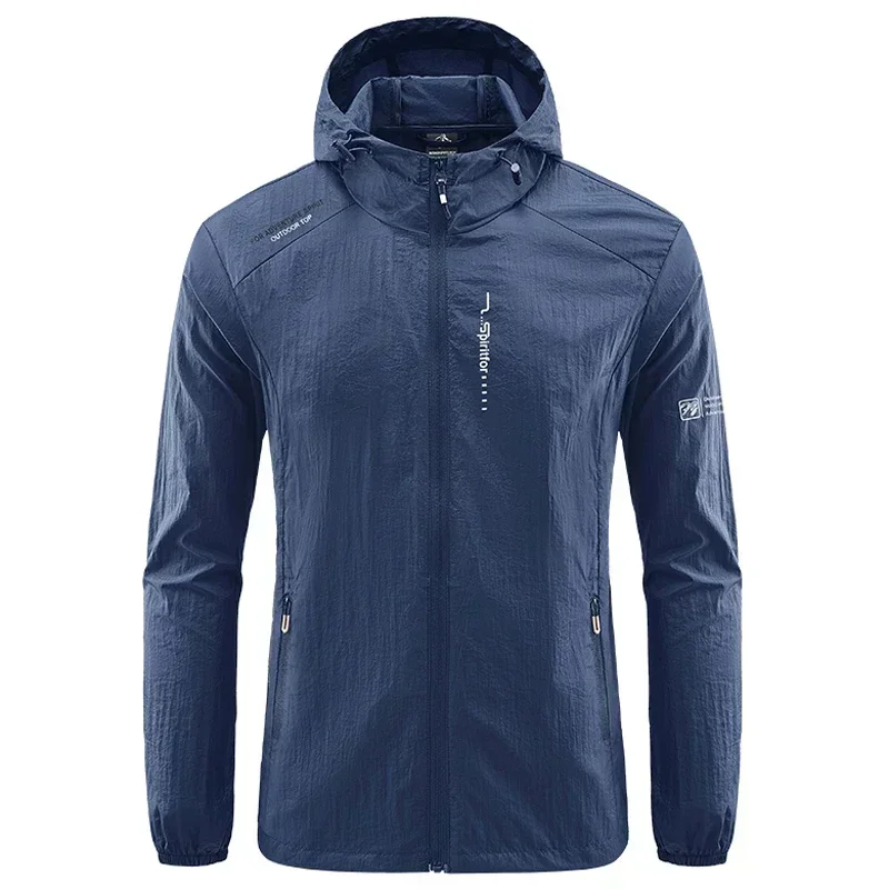 UPF50+ Summer Outdoor Quick Dry Sun-Protective Thin Jacket Men Hiking Fishing Cycling Hooded Gym Sport Ultra Light Windbreaker - Image 5