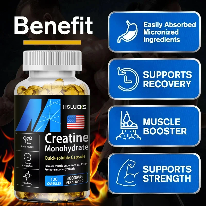 Pure Vegan Creatine Monohydrate Supplement, Support Reduce Muscle Soreness & Fatigue, Muscle Energy & Pump, Workout Performance - Image 4