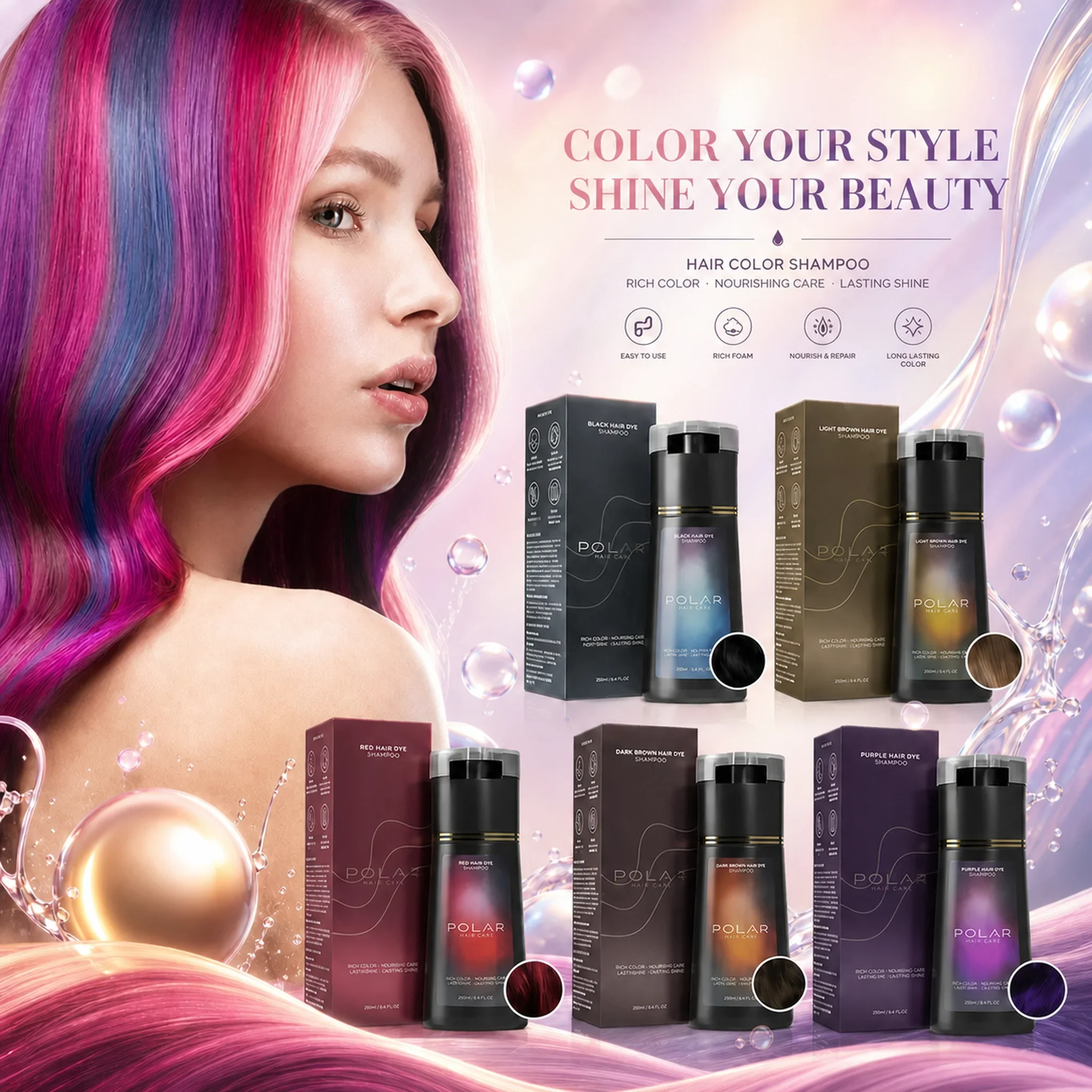 Shampoo De Tintura De Cabelo Para Cabelos Grisalhos Para Mulheres E Homens Kit De Tintura De Cabelo Natural Semi Permanente Sham