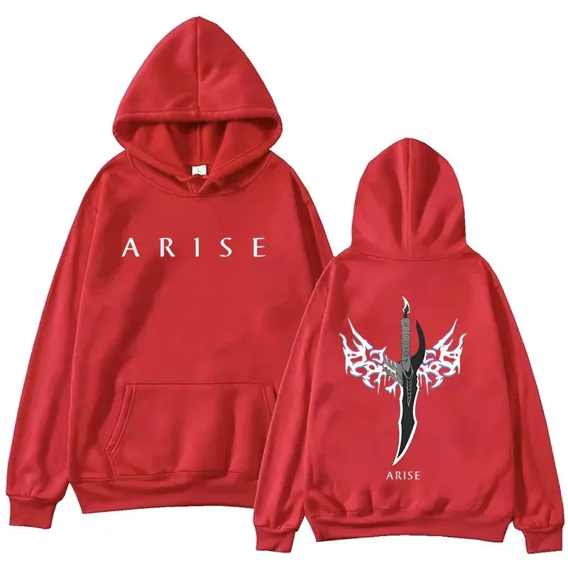Anime Solo Leveling Hip Hop Men's/Women's Hoodie Retro Gothic Pattern Sportswear Manga Solo Leveling Casual Hoodie Fan Gift - Image 2