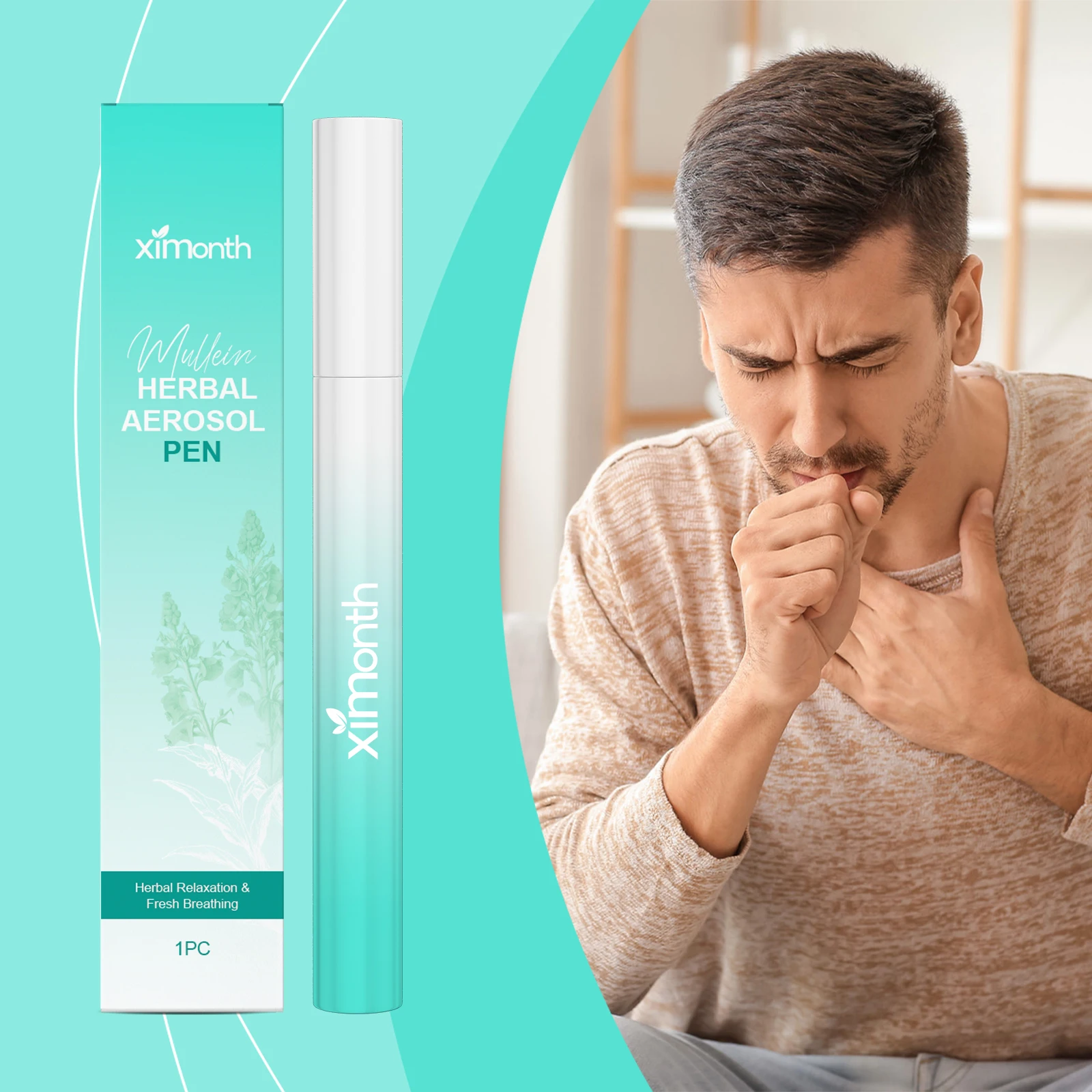 Ximonth Herbal Body Care Stick for Repairing Lung Tissue, Clearing Phlegm from the Airways, and Nourishing the Body