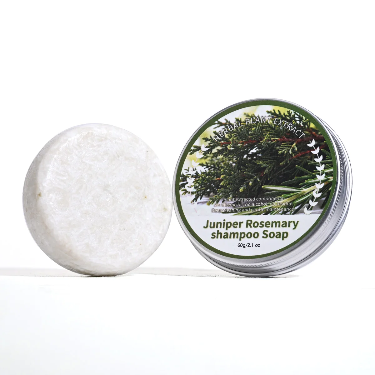 Natural Plant Extract Juniper Rosemary Essence Solid Hair Care Soap Bar Moisturizing Oil Control Shampoo 60g - Image 4