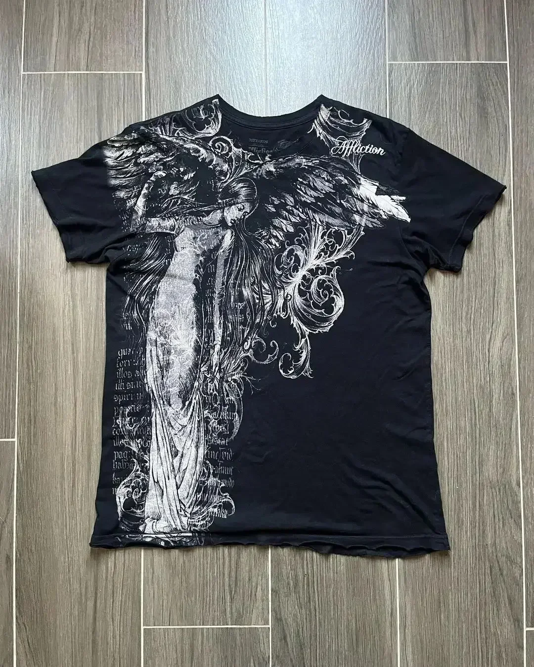 2000S Gothic Blue Retro Print Hip Hop Street Fashion Y2K Plus Size T Shirt Short Sleeve Female Couple Top - Image 5