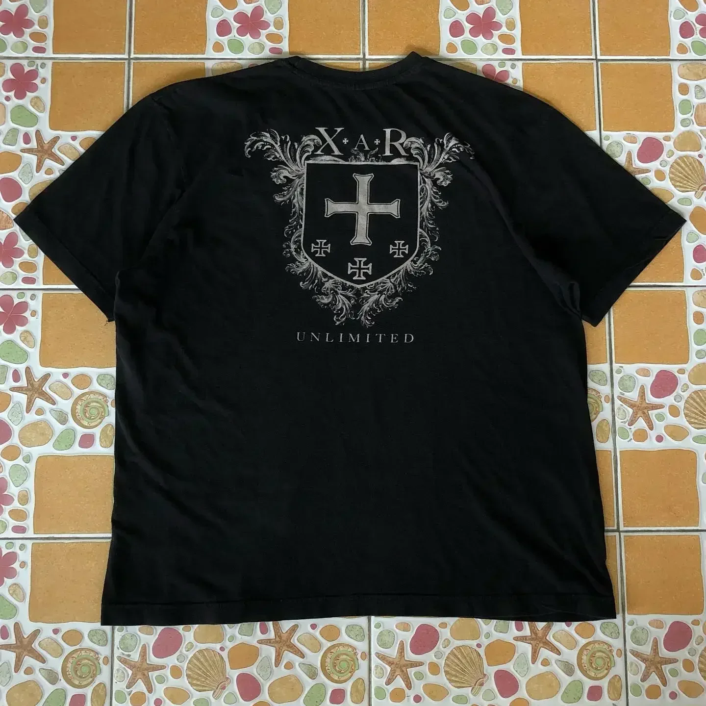 90s Skeleton Cross Wing High Quality Style Streetwear Tee Gothic Skull Cross Print Trendy Graphic T-shirts - Image 2