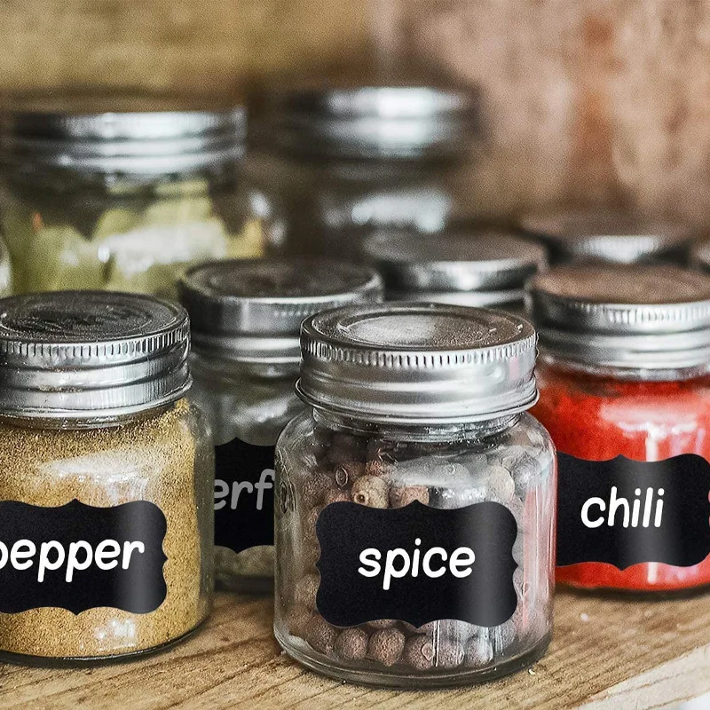 120 Pcs 1 Roll Removable Spice Sticker with Erasable Pen Waterproof Label Sticker Home Kitchen Decoration Jar Bottle Tag Sticker - Image 5