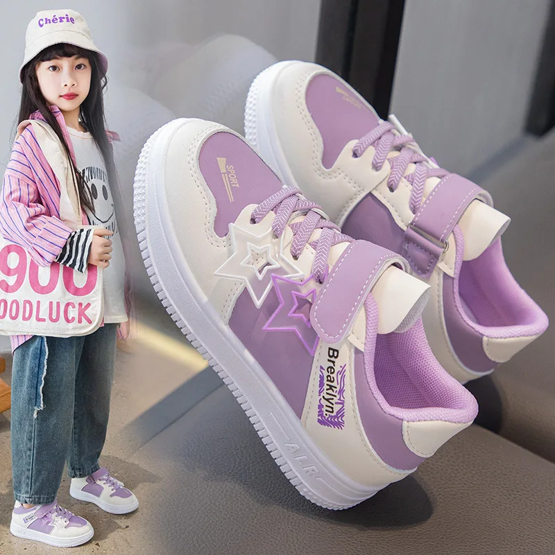 2026 Spring and Autumn New Girls Sports Shoes Soft Sole Fashionable Versatile Anti Slip Running Shoes for Kids
