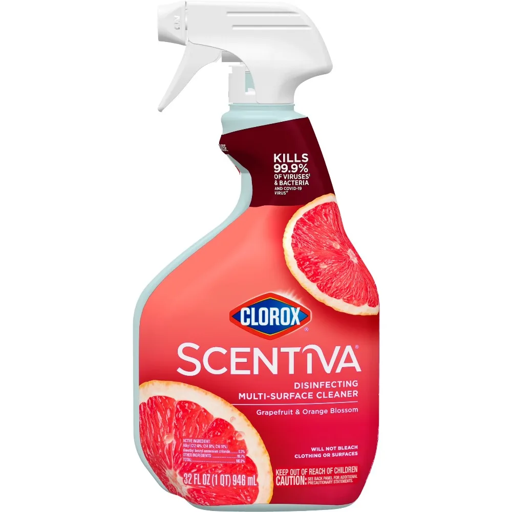 Clorox Scentiva Bleach-Free Multi-Surface Cleaner Spray, Grapefruit & Orange Blossom, 32 fl oz - Image 3