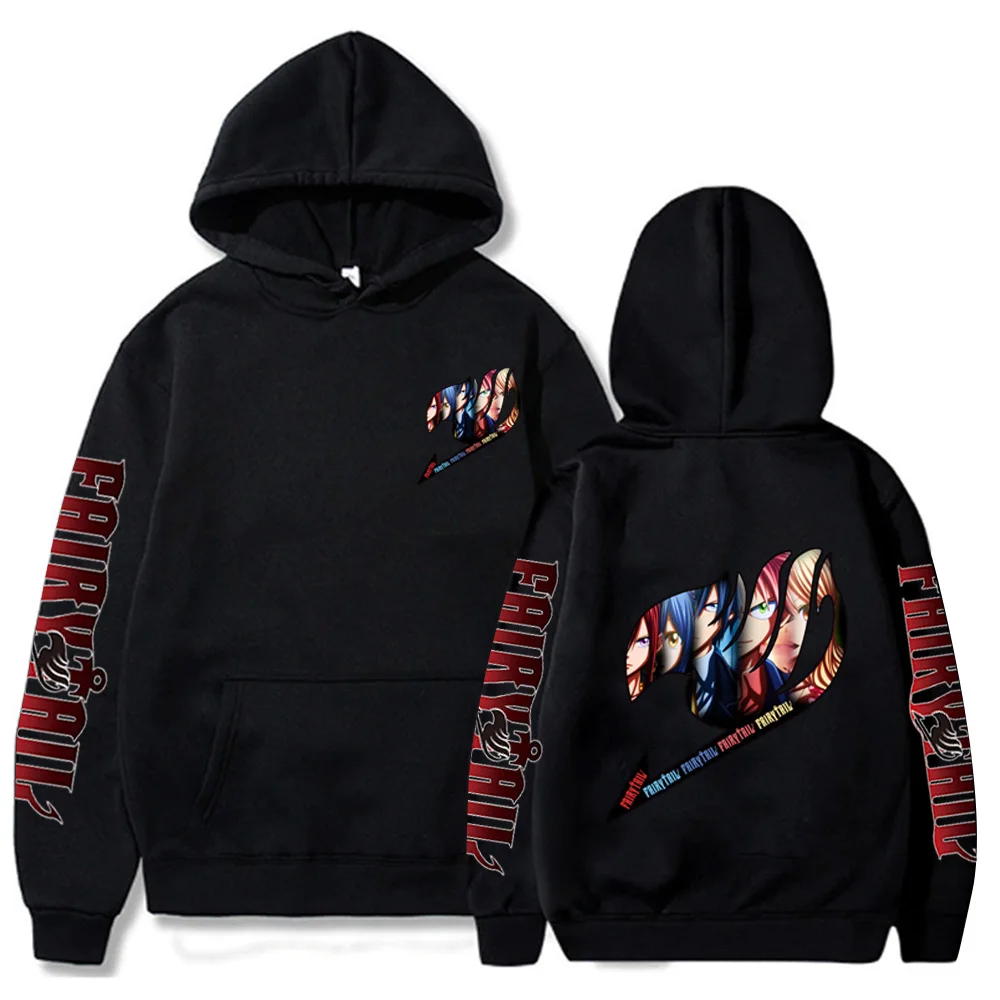 Fairy Tail Anime Clothes Happy Graphic Printed Hooded Men Women High Quality Hoodies Plus Size Streetwear Harajuku Sweatshirt
