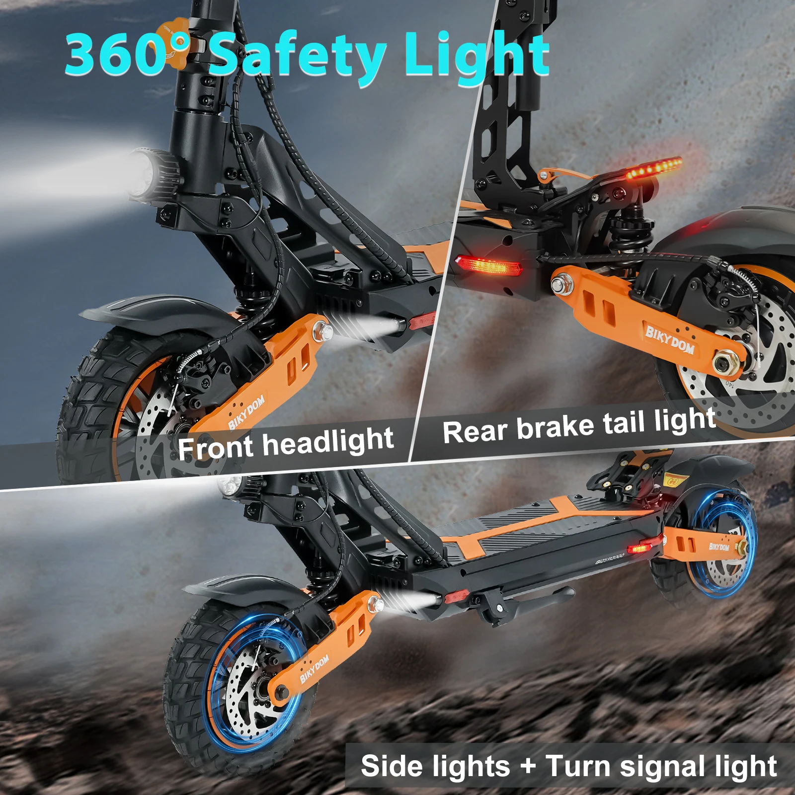 Electric Scooter1600W Motor for Adults, 48V Battery, Up to 50 Miles Range, 10 Inch Tires - Image 4