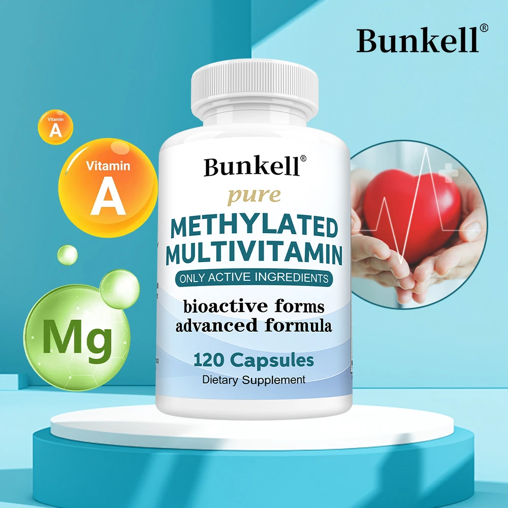 High-potency Methylated Multivitamin Supplement, with Vitamins C, D, B12 To Support Energy and Focus, and Maintain Heart Health