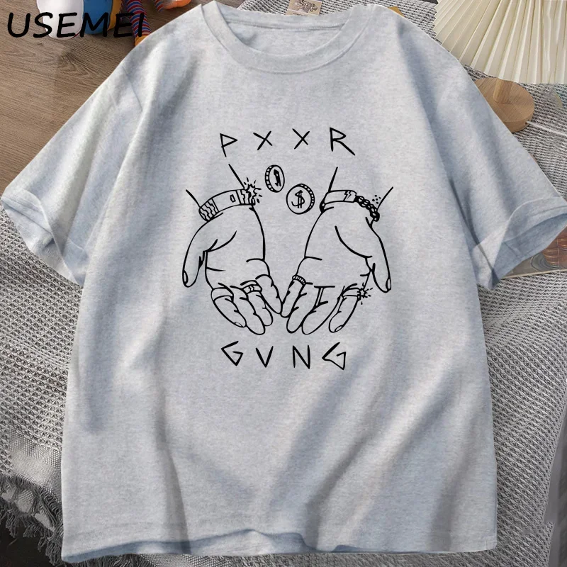 Pxxr Gvng The White Family T-shirts O Neck Oversized Tshirt Men Cotton Short Sleeve Tee Shirt Summer Graphic Tees Streetwear - Image 5