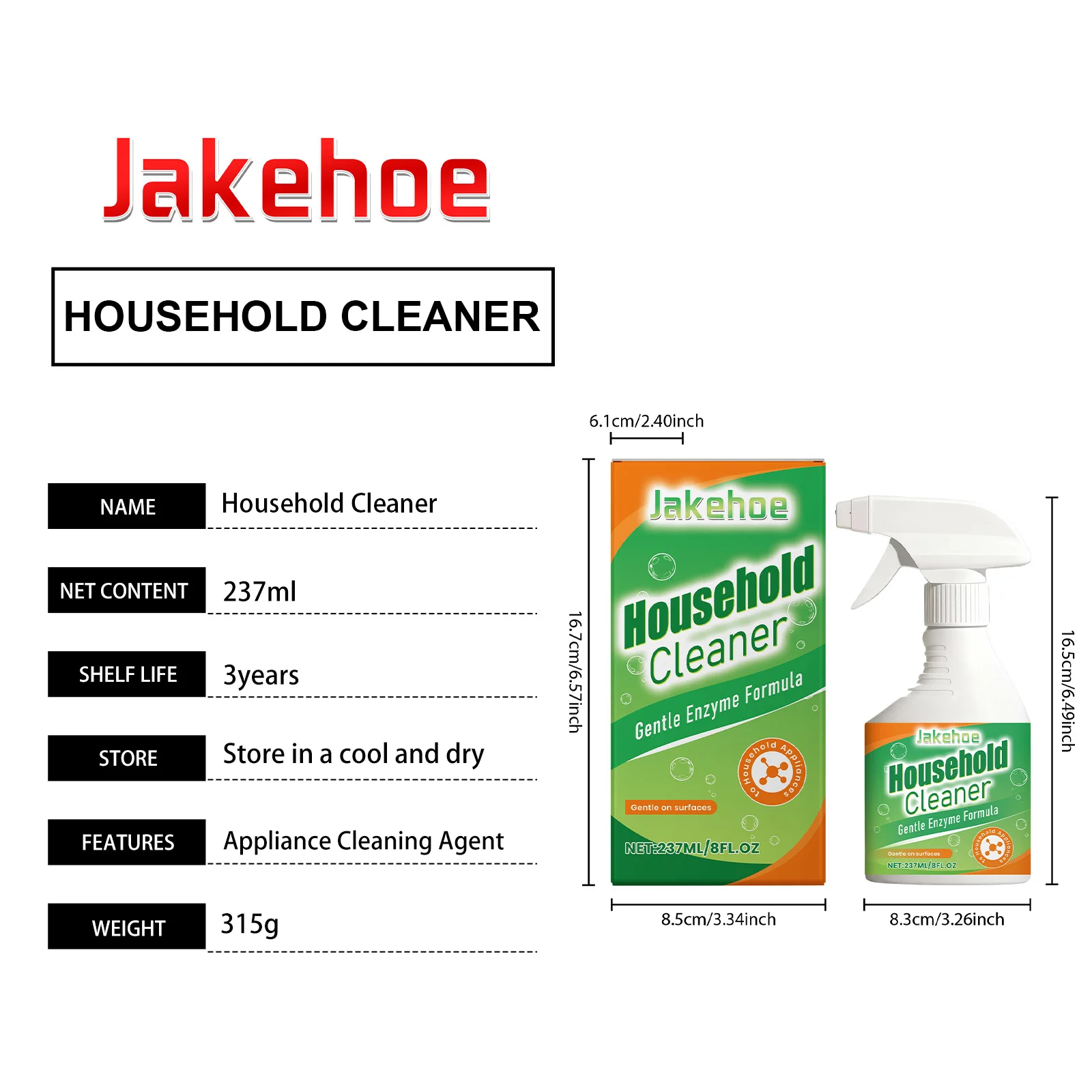 Enzyme Household Cleaner Spray Bio Enzymatic Lipase Grease Remover Multi Surface Stain Fighter for Kitchen Table Appliance Safe - Image 6