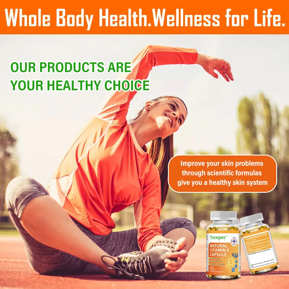 Vitamin E Capsules Helps Blood Birculation and Antioxidant & Brightens Skin Tone Daily Vitamin Supplement Beauty Health - Image 5