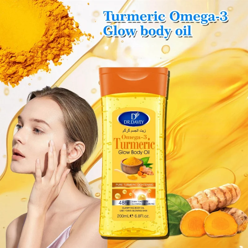 200mlBody OilTurmeric Omega-3 Glow Body Oil Body Oil Skin Care Oil - Image 2