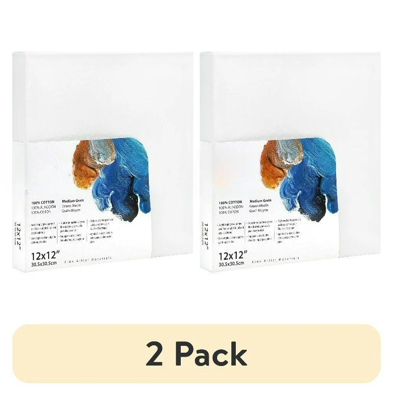 Artist 3D Stretched Canvas, 100% Cotton Acid Free White Canvas, 12"X12", 1 Piece, Deluxe Canvas, Ideal for Art Students, Educators, Artists and Professionals. - Image 5