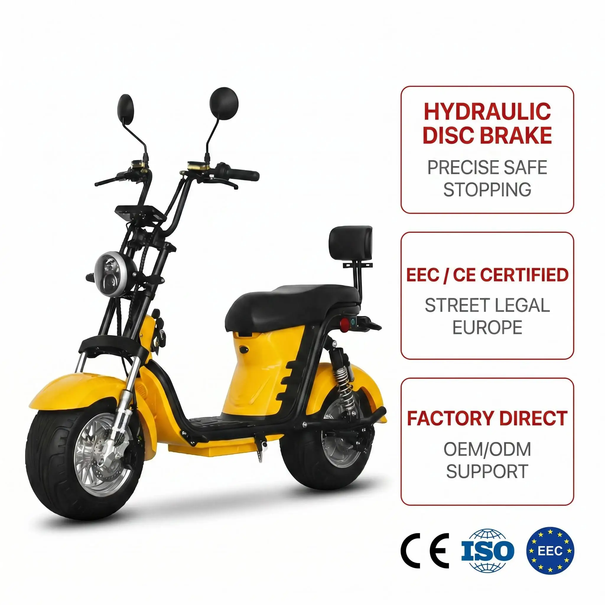 Powerful Electric Motorcycle Citycoco 3000w Fat Tire Electric Scooters for Adults