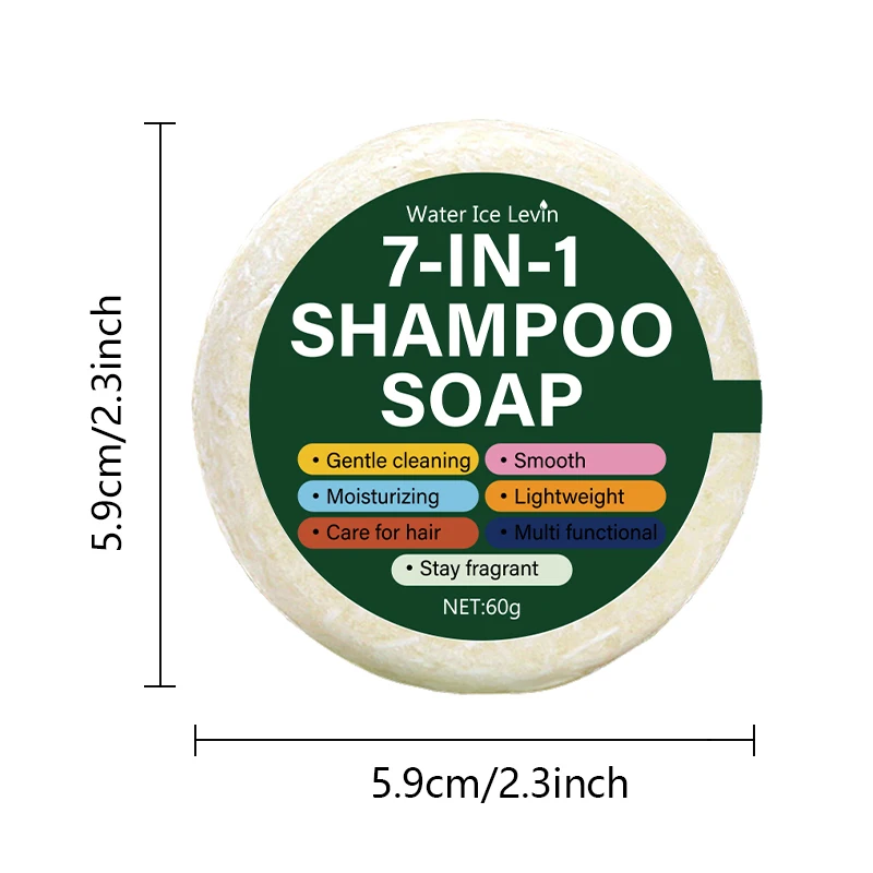 7-in-1 Shampoo Soap Bar | All-in-One Plant-Based Formula for Gentle Cleansing & Hydration. Lightweight & Long-Lasting Fragrance - Image 6
