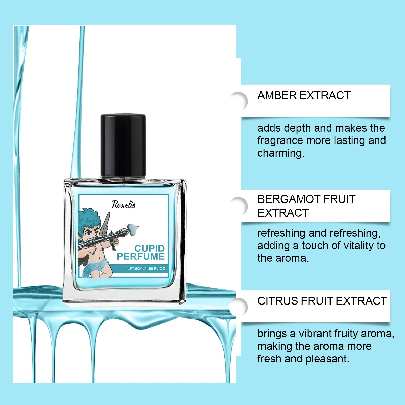 Cupid Charm Perfume Cologne Fragrances Enhanced Pheromone Light Scent natural Hypnosis Fall In Love Body Fragrance Spray 50ml - Image 4