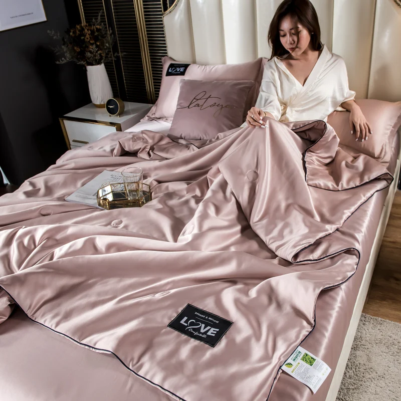 Summer Mulberry Silk Comforter Duvet Insert Luxury Natural Silk Blanket Satin Bedding Quilt Queen Single Double Twin Size Bed - Image 5