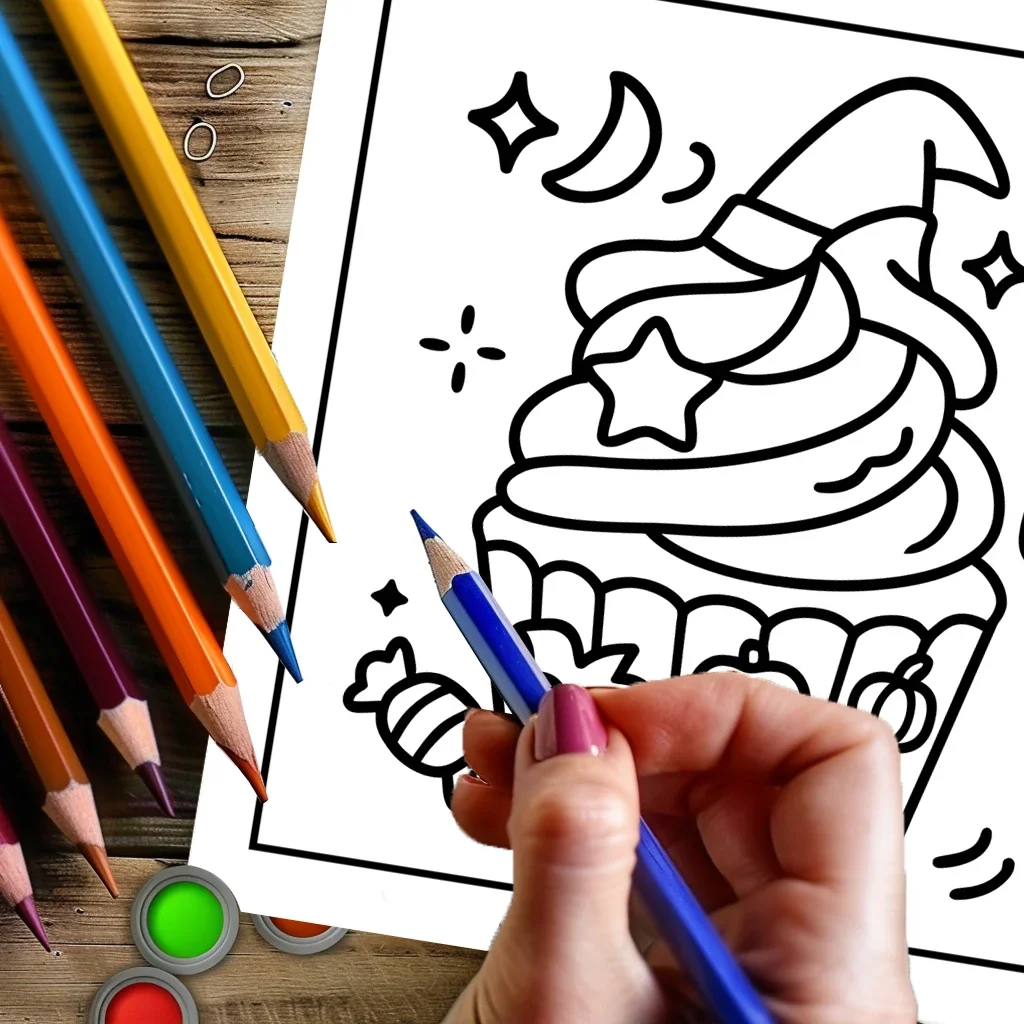 Easy Witchy Vibes Coloring Book for Adult Colouring Book, Birthday Day Gift, Back to School Supplies, Adults Cute Drawing Book - Image 3
