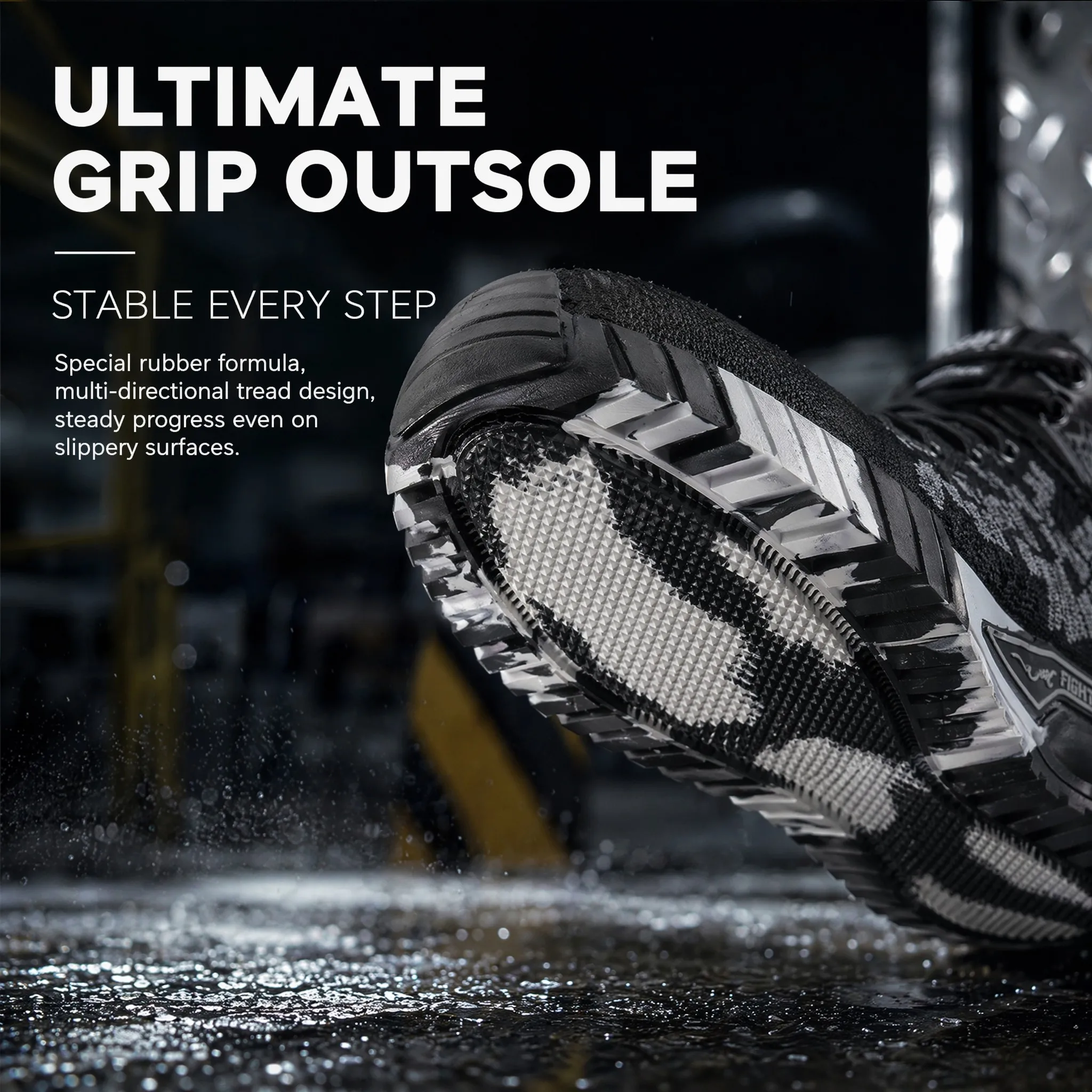 Breathable Camo Men Indestructible Steel Toe Construction Work Boots Anti-smash Stab-resistant Safety Shoes Biker Botas Para Hombre - Image 3