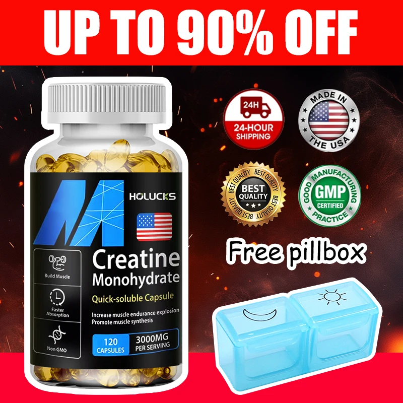 Pure Vegan Creatine Monohydrate Supplement, Support Reduce Muscle Soreness & Fatigue, Muscle Energy & Pump, Workout Performance