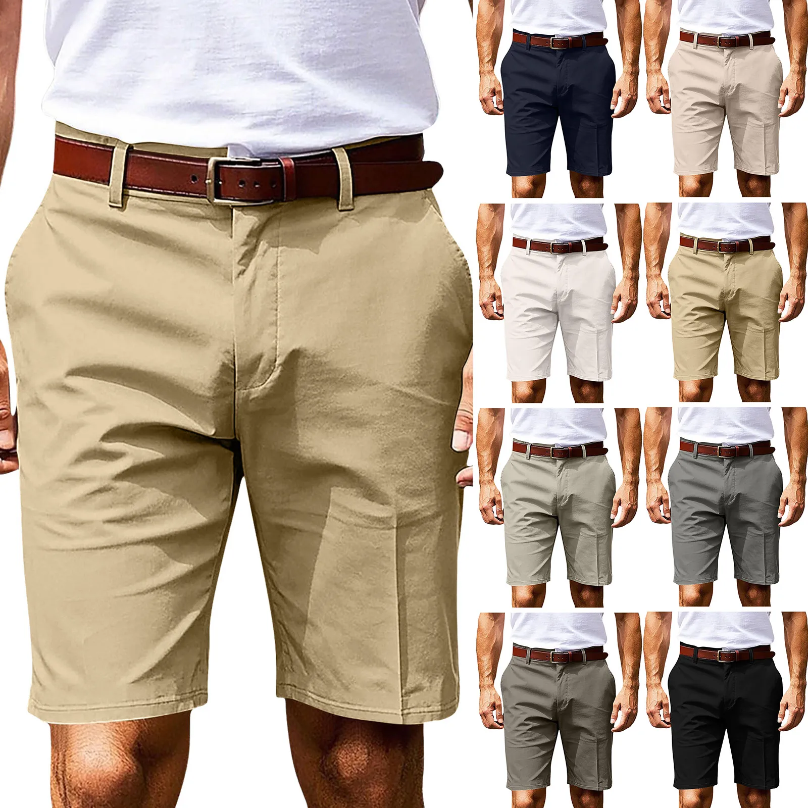 Warm Comfortable Chino Shorts Men's Cotton Summer Suit Trousers Short Shorts Short Chino Trousers Regular Outfit for Men Party