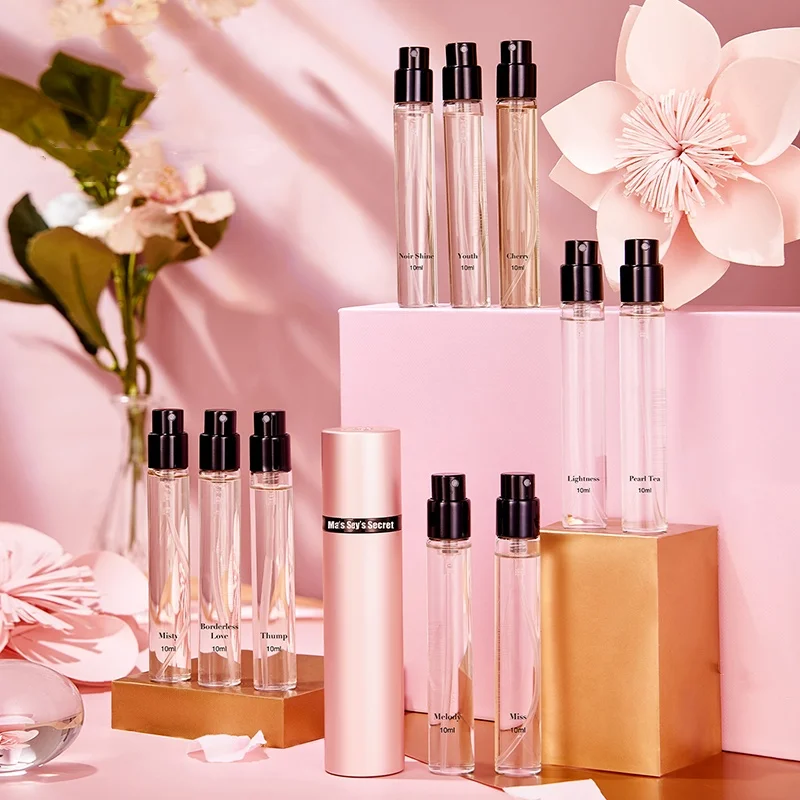 Women's Premium Perfume Set Box of 10, Body Fragrance Spray, Long lasting strong scent, Unique Charm, Suitable for Daily Dating,