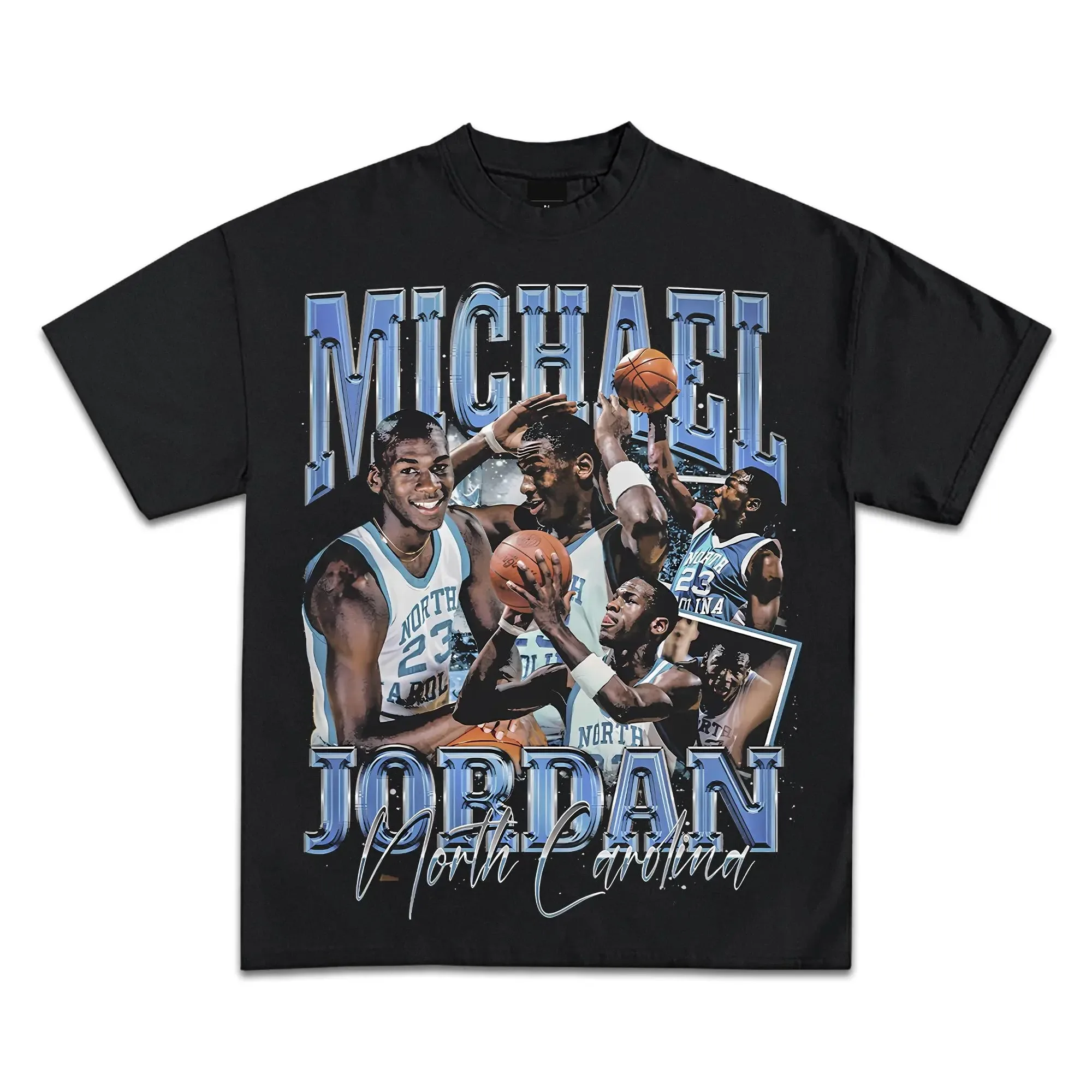 Vintage Basketball Hip Hop Graphic T-shirt Unisex Cotton Oversized Y2K Retro Pop Streetwear Premium Casual Tops For Men Women - Image 3