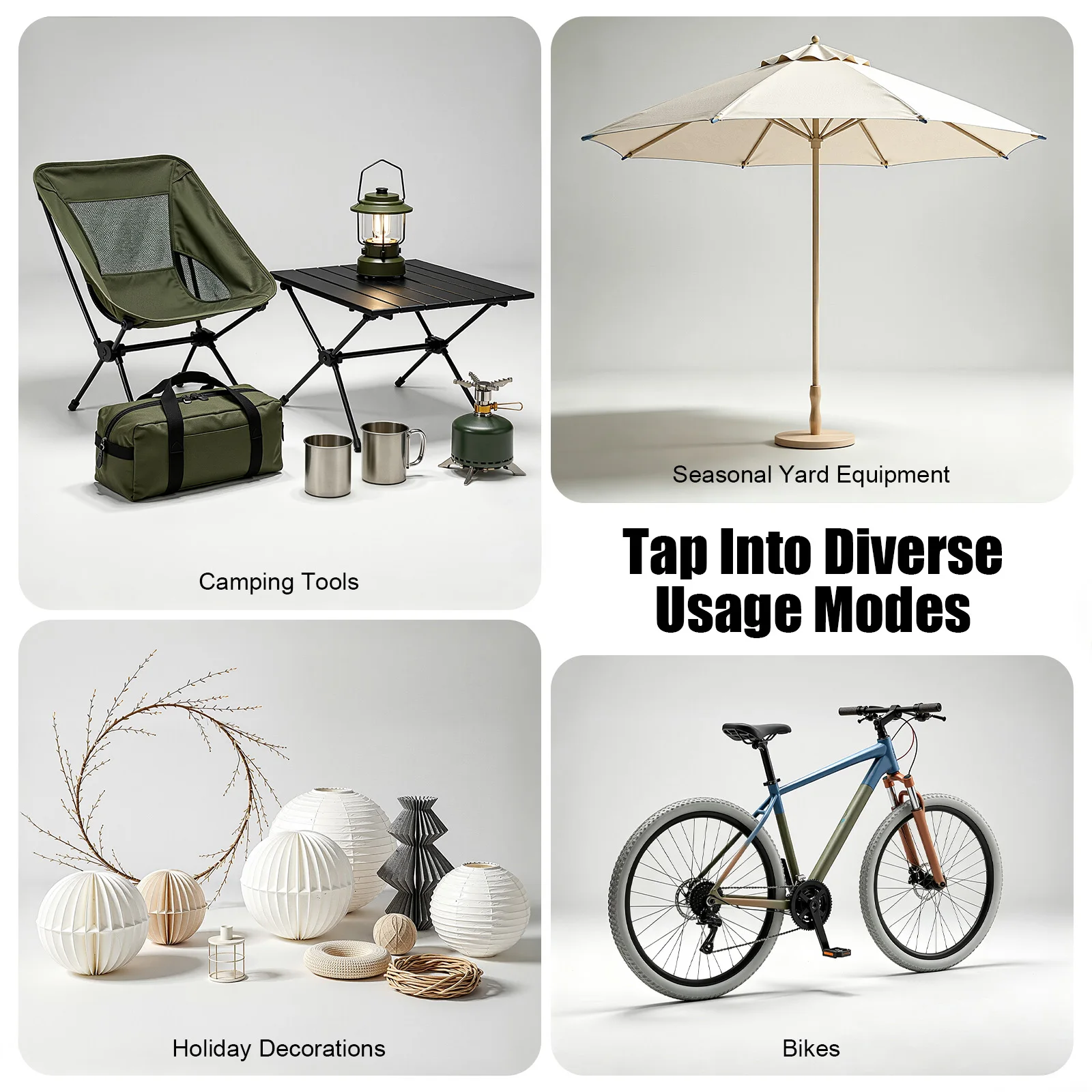 Bike Hoist for Garage Ceiling, Bike Car Carrier Rack, Bicycle Wall Mount Storage System, Pulley Lift, Coated Hooks, Safety Straps, Easy Install Ceiling Hanger for Mountain Bike Road Bike, Space Saving Organizer S Hook Rope - Image 6