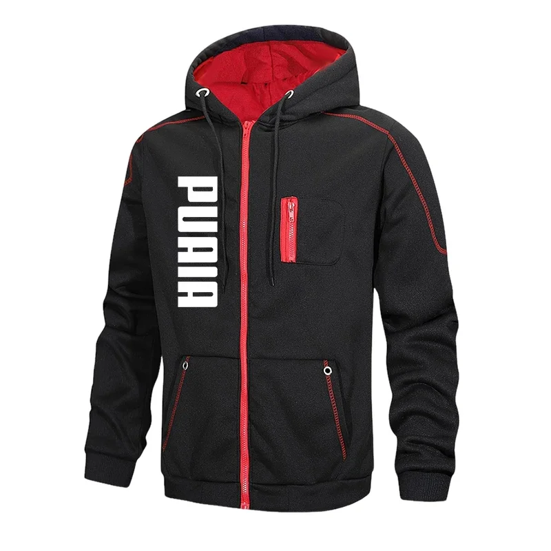 2026 Men's Jacket Coats Casual Zipper Hoodie Autumu Winter Male Sweatshirt Jackets Athlete Running Hiking Sportswear Hoodies