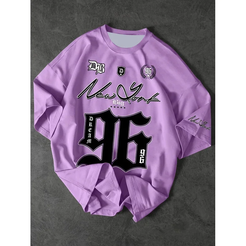 Summer 2025 New Men's New York 96 3d printed digital printed baseball T-shirt, short-sleeved O-neck casual T-shirt, oversized sp - Image 4