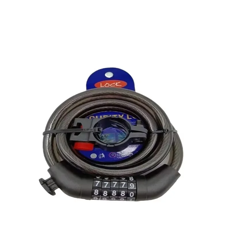 Bicycle Lock 5 Digit Code Combination 110cm Anti-theft Lock Bike Security Steel Cable Cycling Bicycle Lock Bike Accessories - Image 4